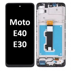 Motorola Moto E40 / E30 4G (2021) LCD touch screen with frame (Original Service Pack) [Black] 5D68C19697/5D68C19697RR